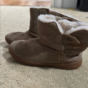 UGG Kids' Tan Boots with Cream Lining
